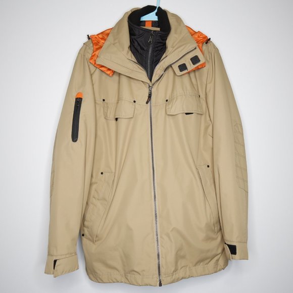 London Fog Tan/Black 3-in-1 Anorak Jacket - S. Polyester - Picture 1 of 4